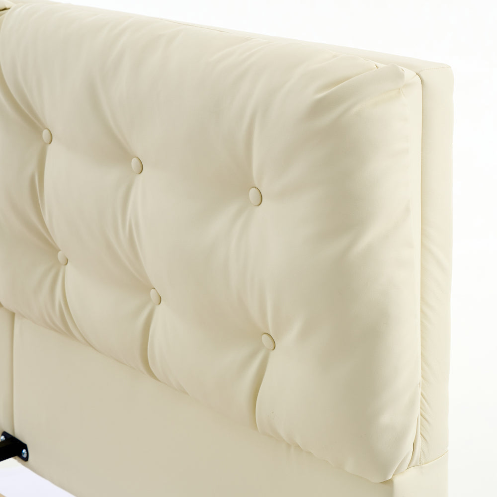 PU Leather Floating Platform Bed