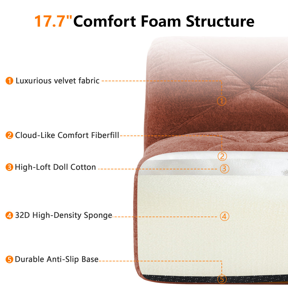 2-Piece Modular Cloud Sofa Set