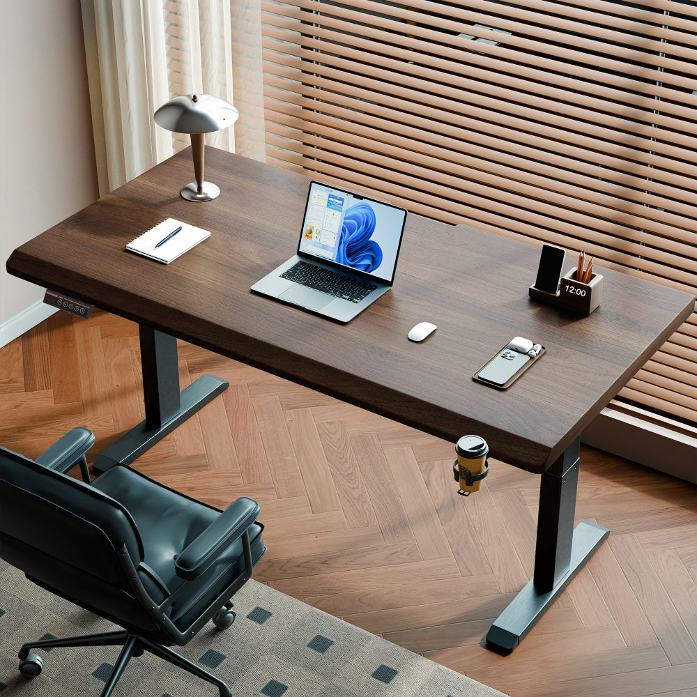 47" Solid Rubberwood Electric Standing Desk