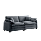 Large Deep-Seat 2-Seat Corduroy Sofa
