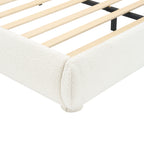 Boucle Upholstered Platform Bed