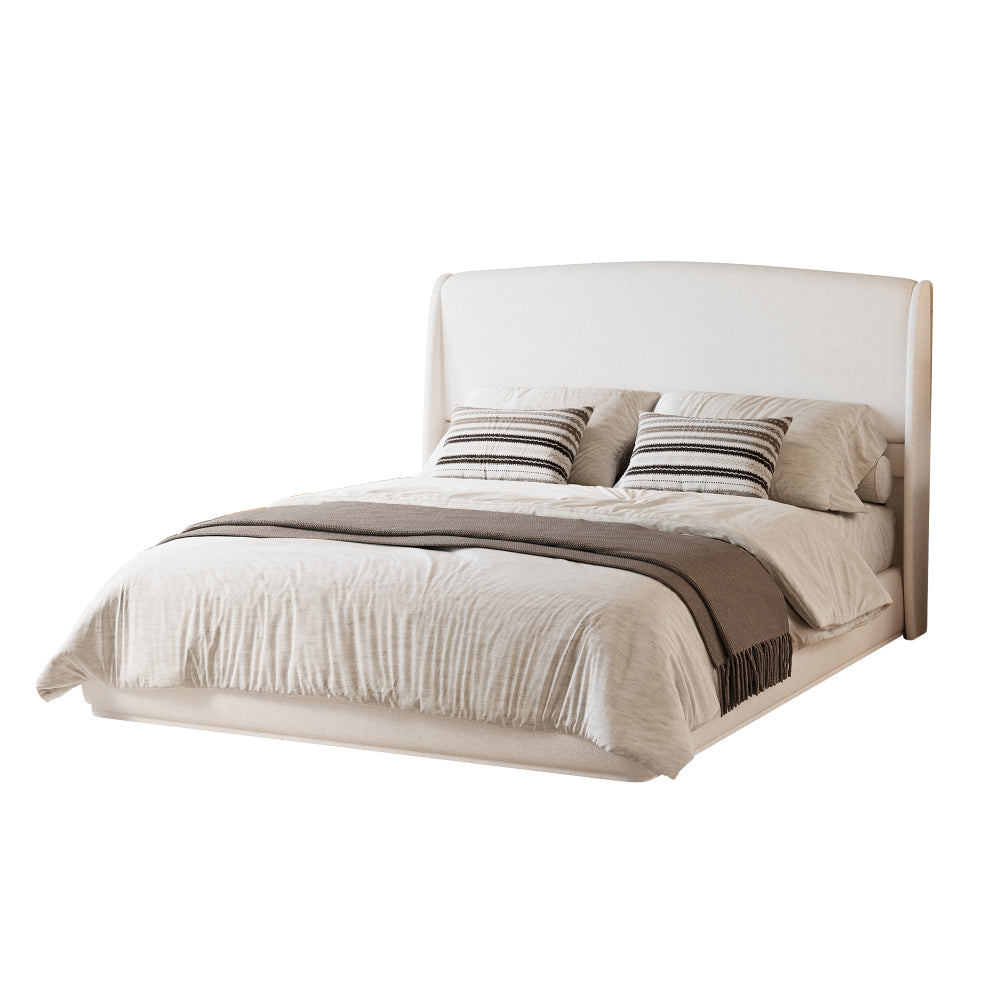 Linen Upholstered Platform Bed