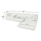 122" Modern L-Shaped Modular Sectional Sofa
