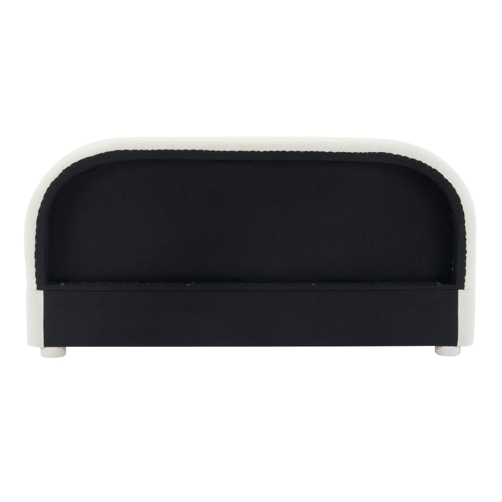 Boucle Upholstered Platform Bed