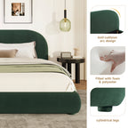 Boucle Upholstered Platform Bed