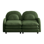 2-Seat Modular Teddy Fabric Cloud Sofa