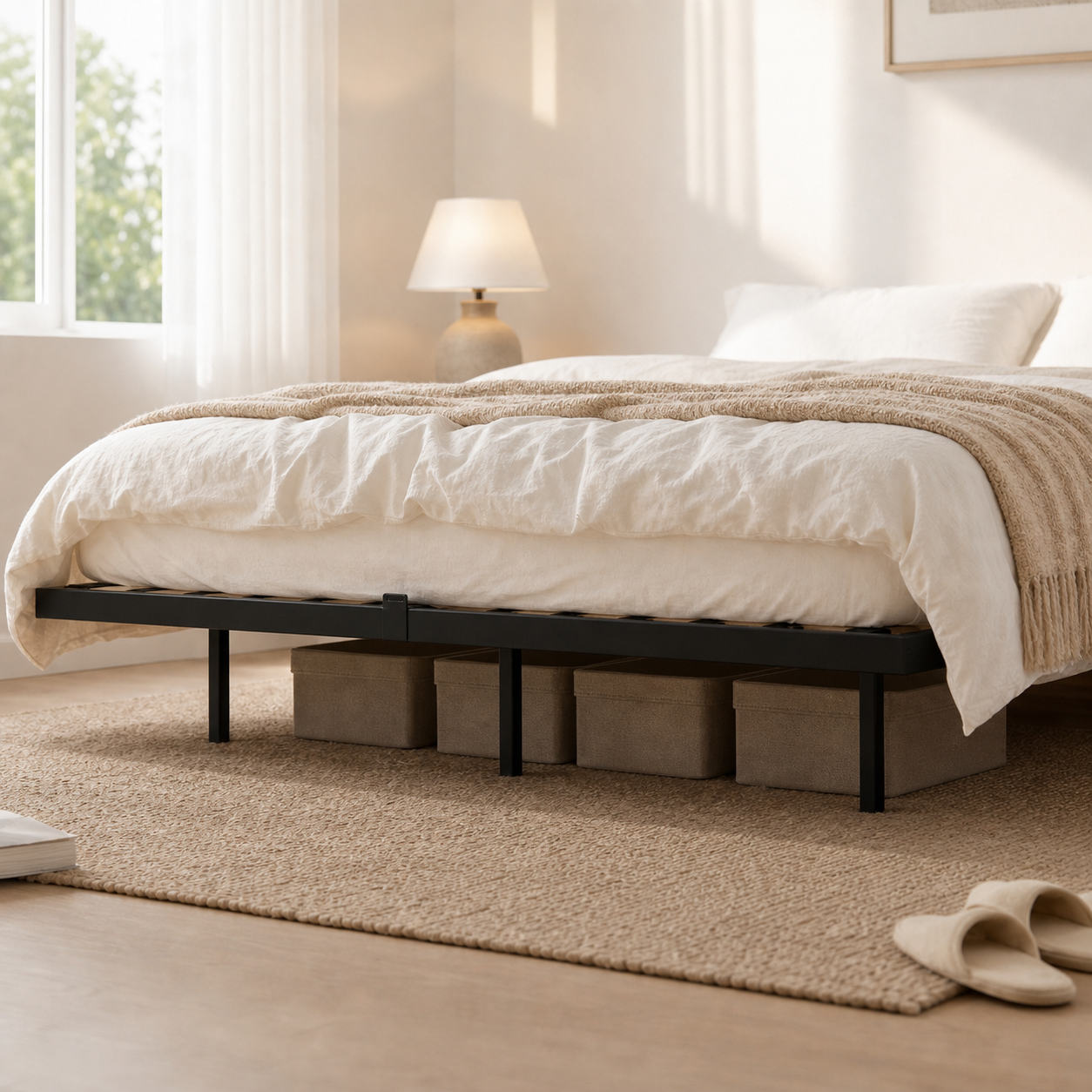 Heavy Duty Metal Platform Bed