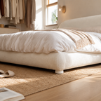 Boucle Upholstered Platform Bed
