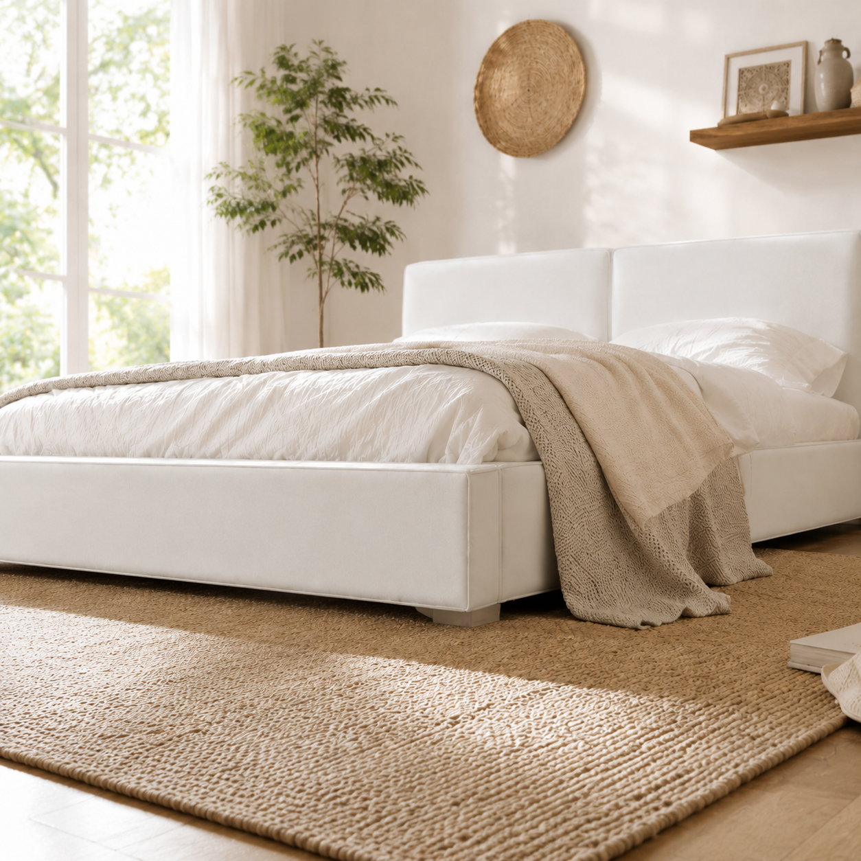 Velvet Upholstered Platform Bed