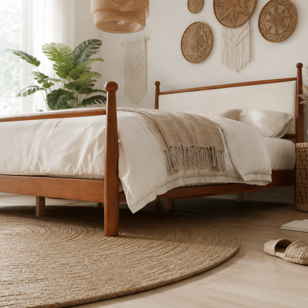 Solid Poplar & Plywood Platform Bed
