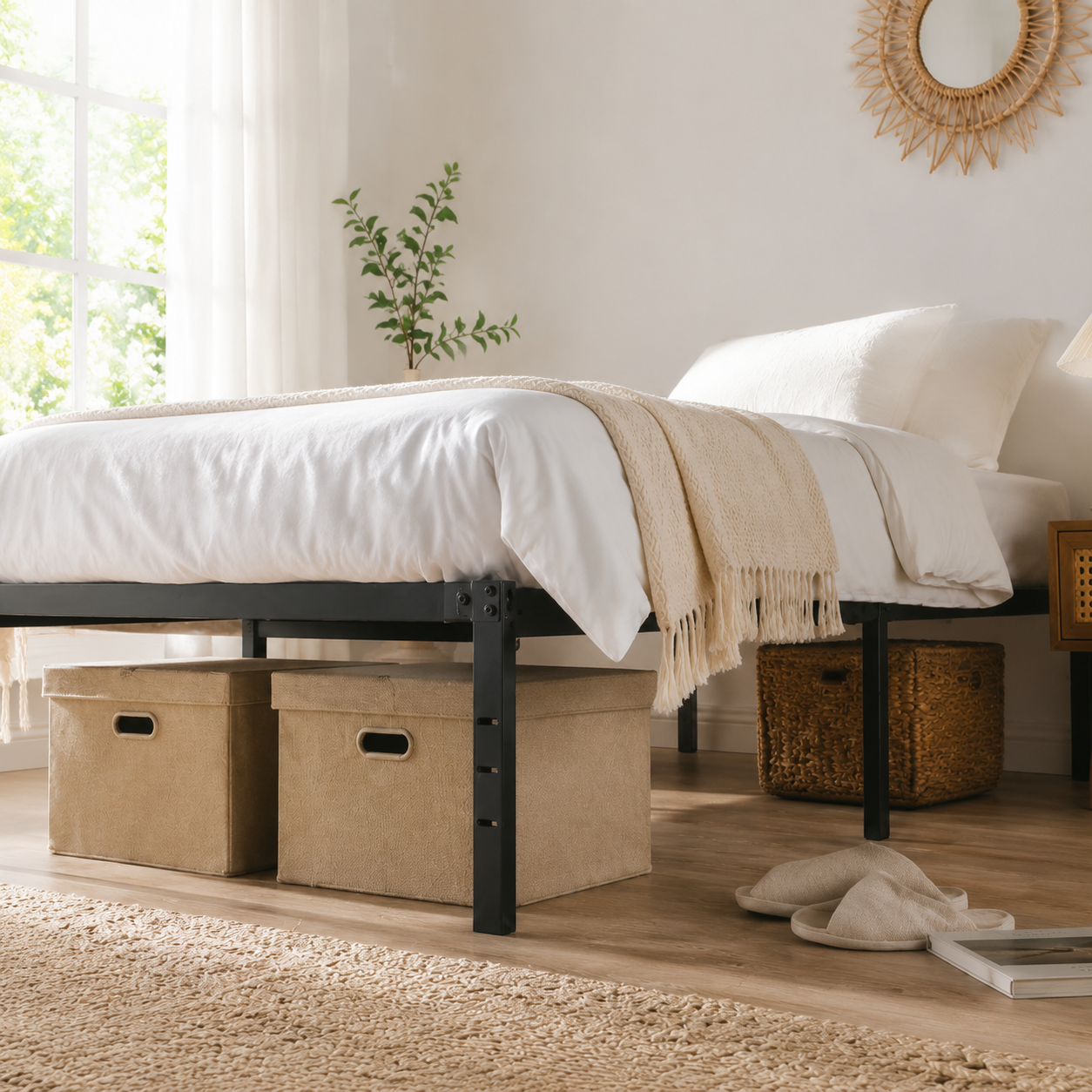 Heavy Duty Metal Platform Bed Frame