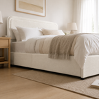 Platform Storage Bed with 4 Built-In Drawers