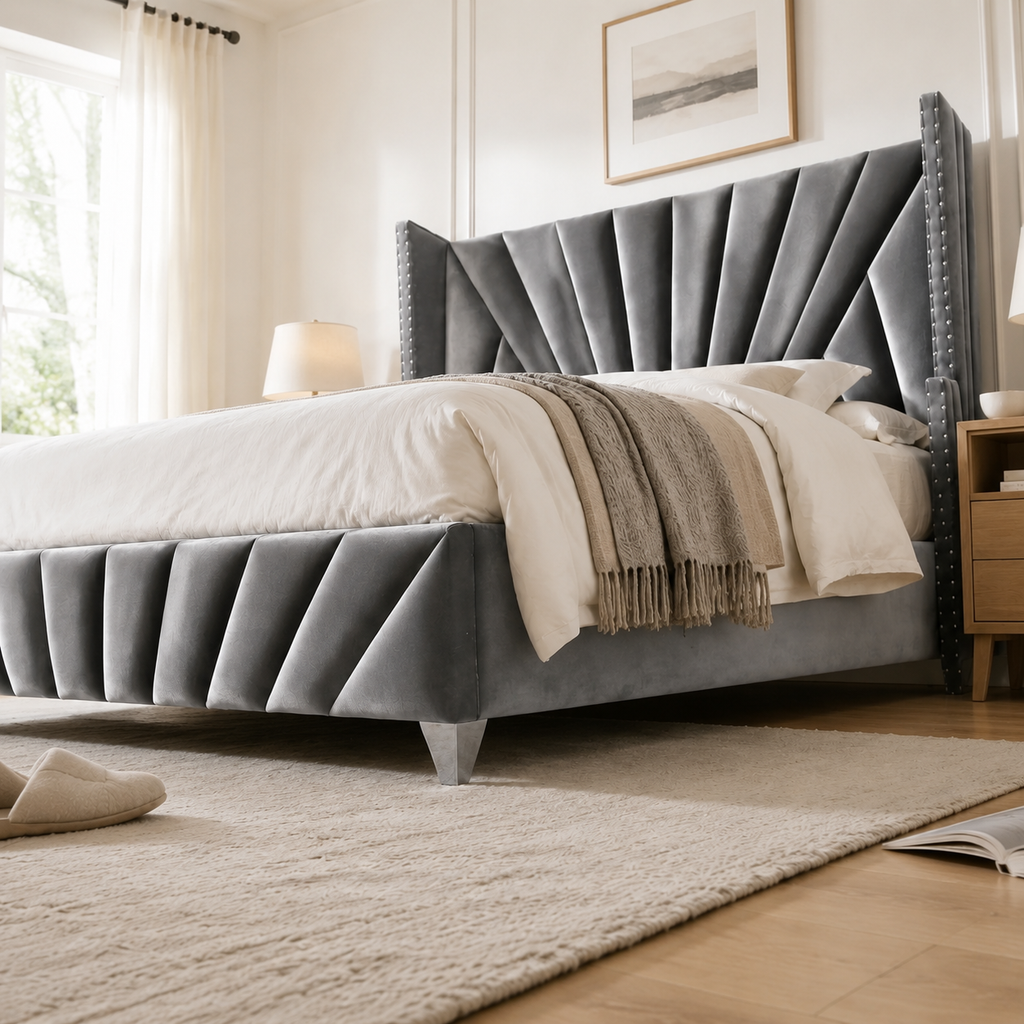 Wingback Platform Bed