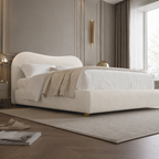 Boucle Upholstered Platform Bed