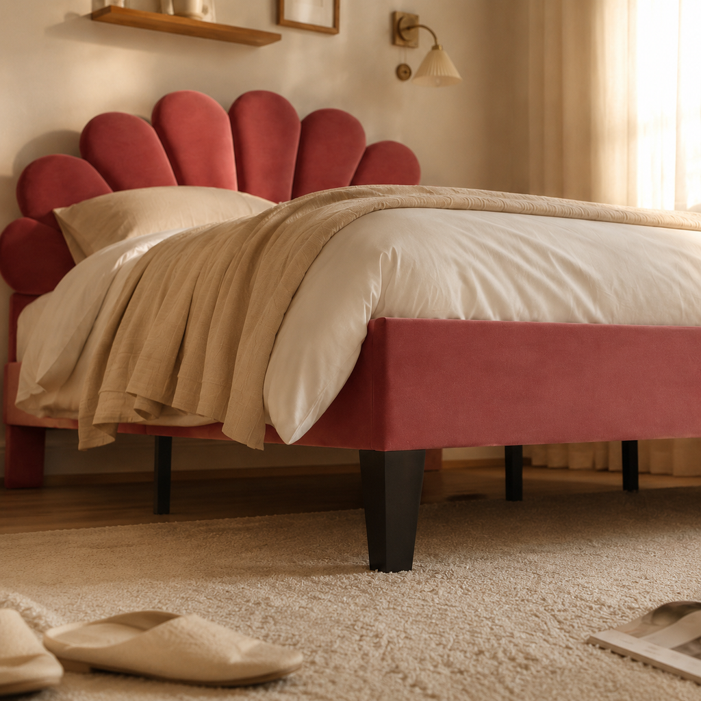Velvet Platform Bed