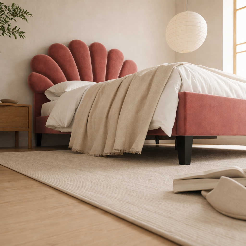 Velvet Platform Bed