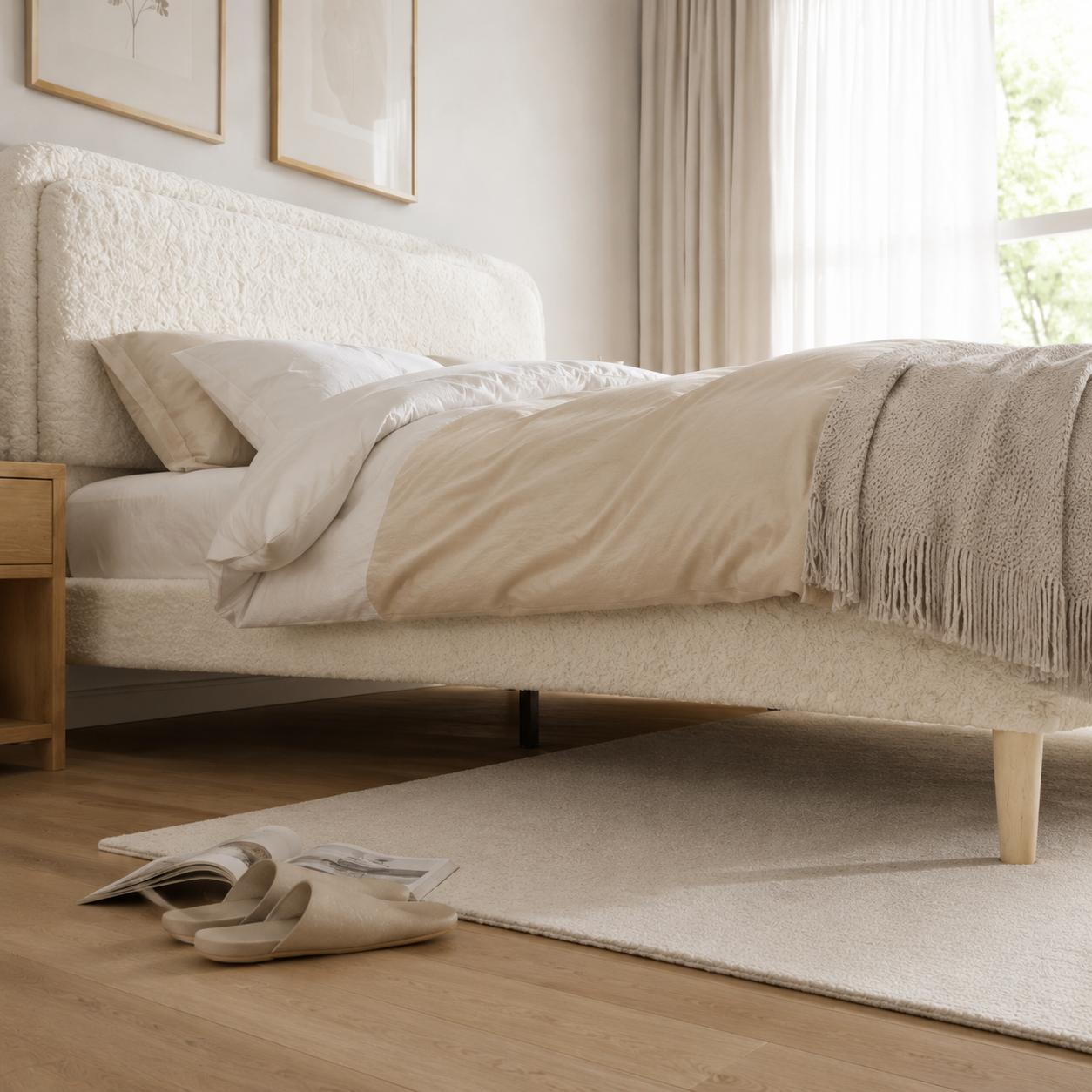 Teddy Bear Plush Platform Bed