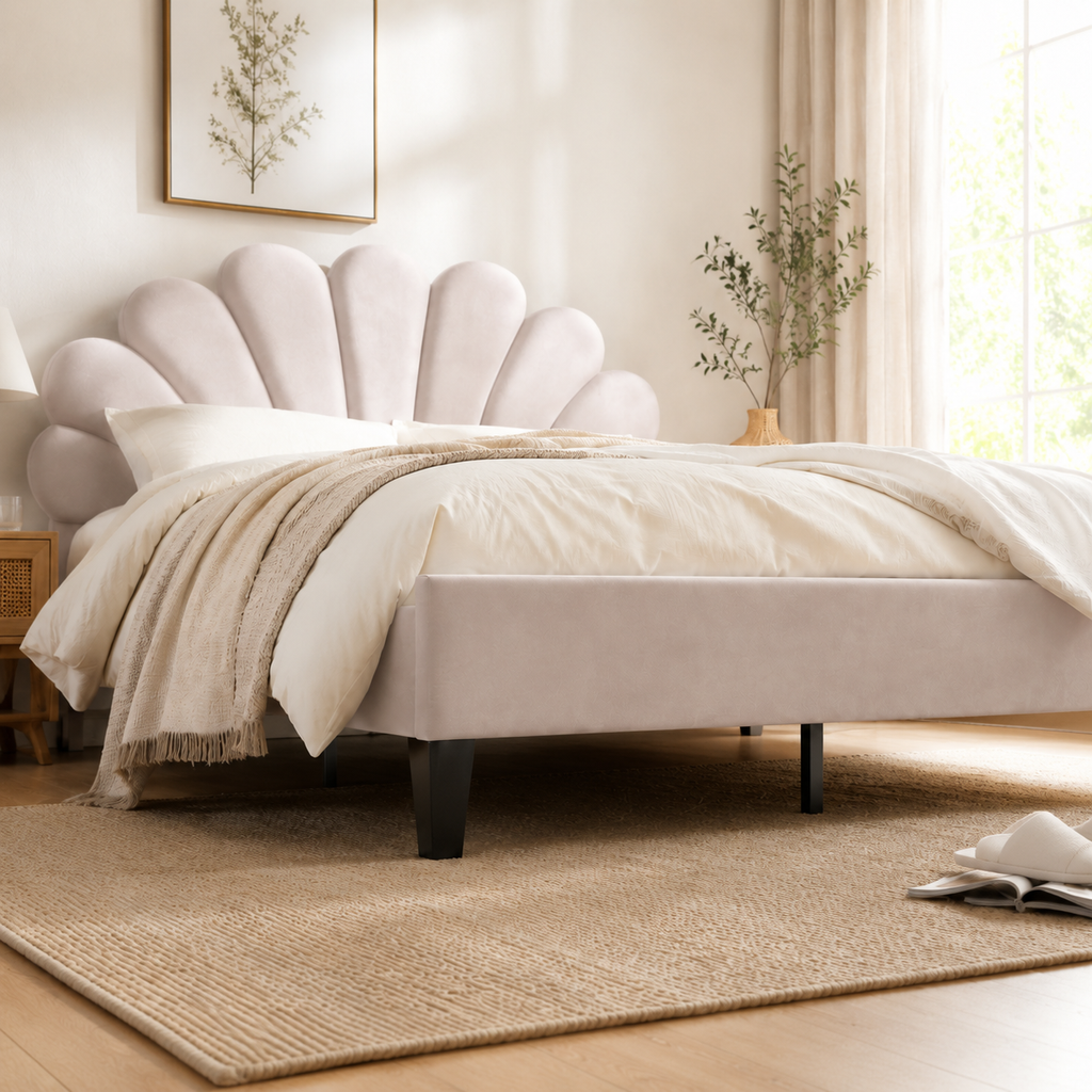 Velvet Platform Bed