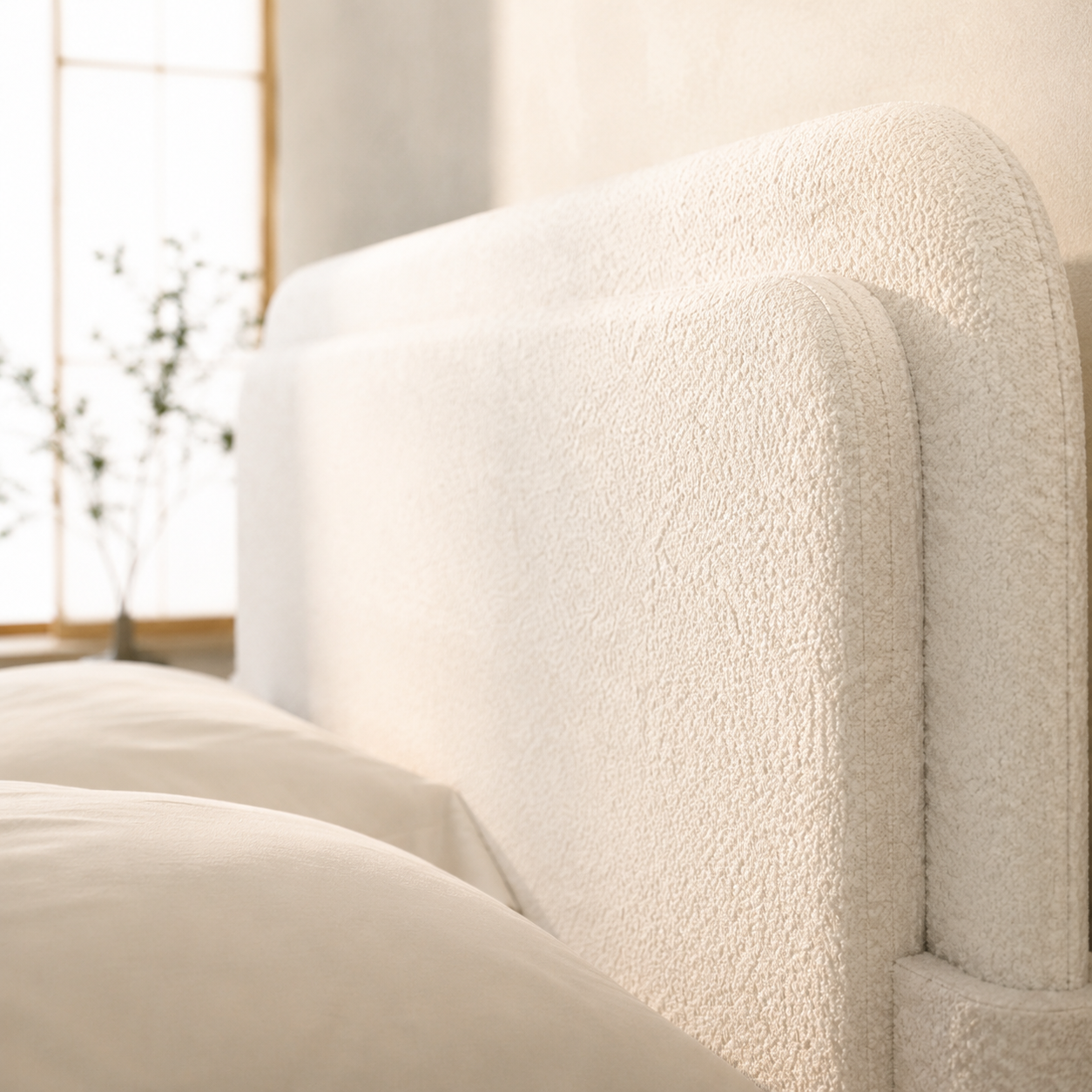 Boucle Platform Bed