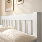 Wood Platform Bed with Guardrails on Both Sides