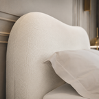 Boucle Upholstered Platform Bed