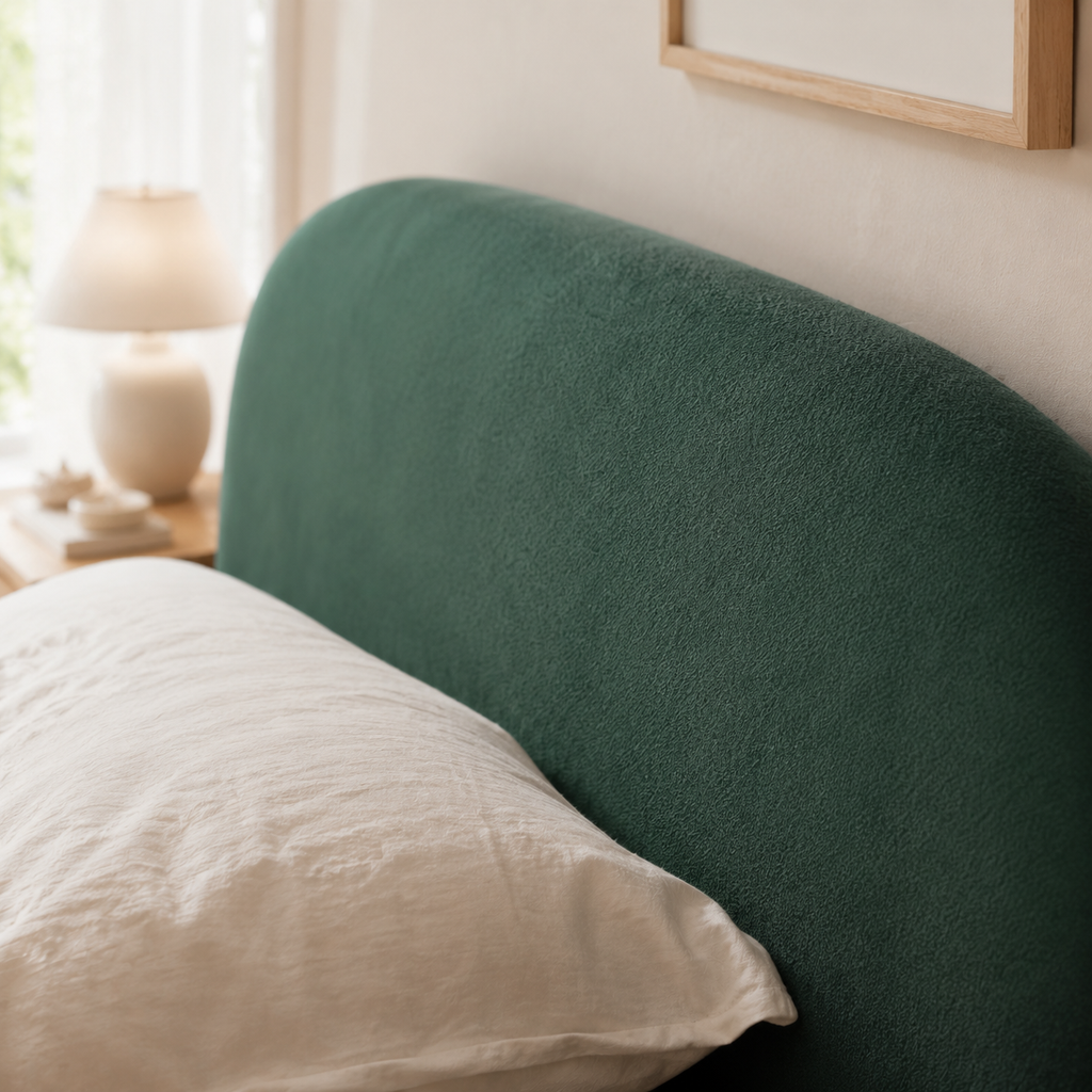 Boucle Upholstered Platform Bed