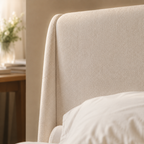 Linen Upholstered Platform Bed