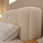 Boucle Upholstered Platform Bed
