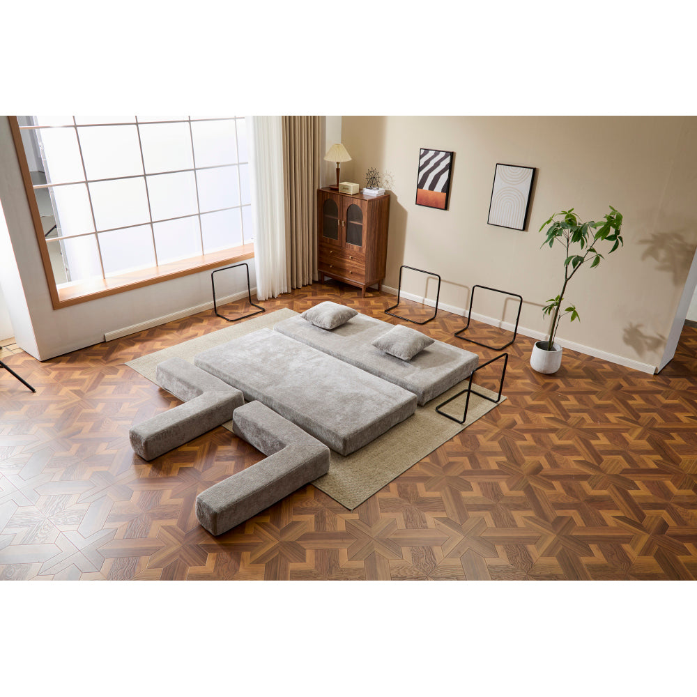 3-Seat Convertible Floor Sofa Bed