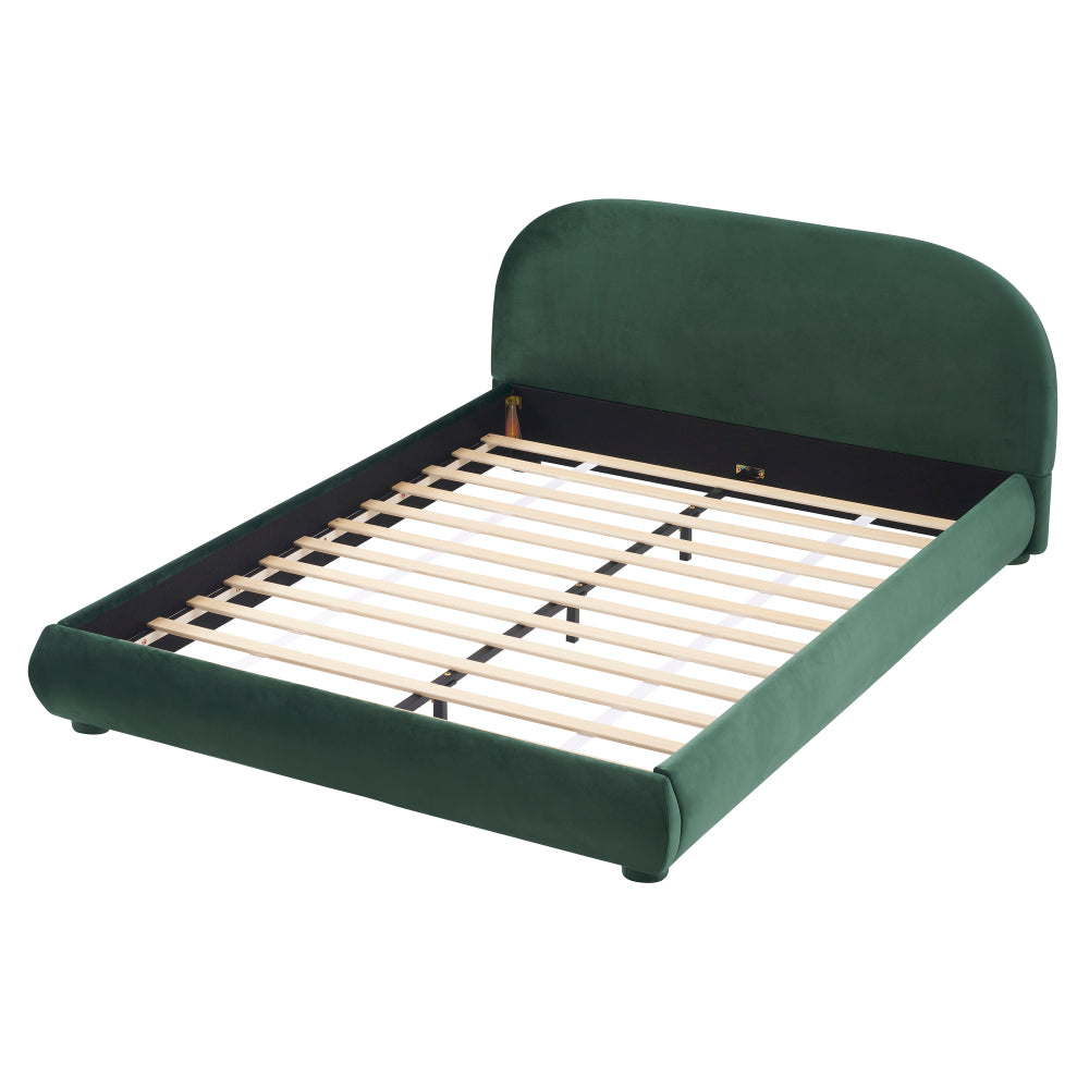 Boucle Upholstered Platform Bed