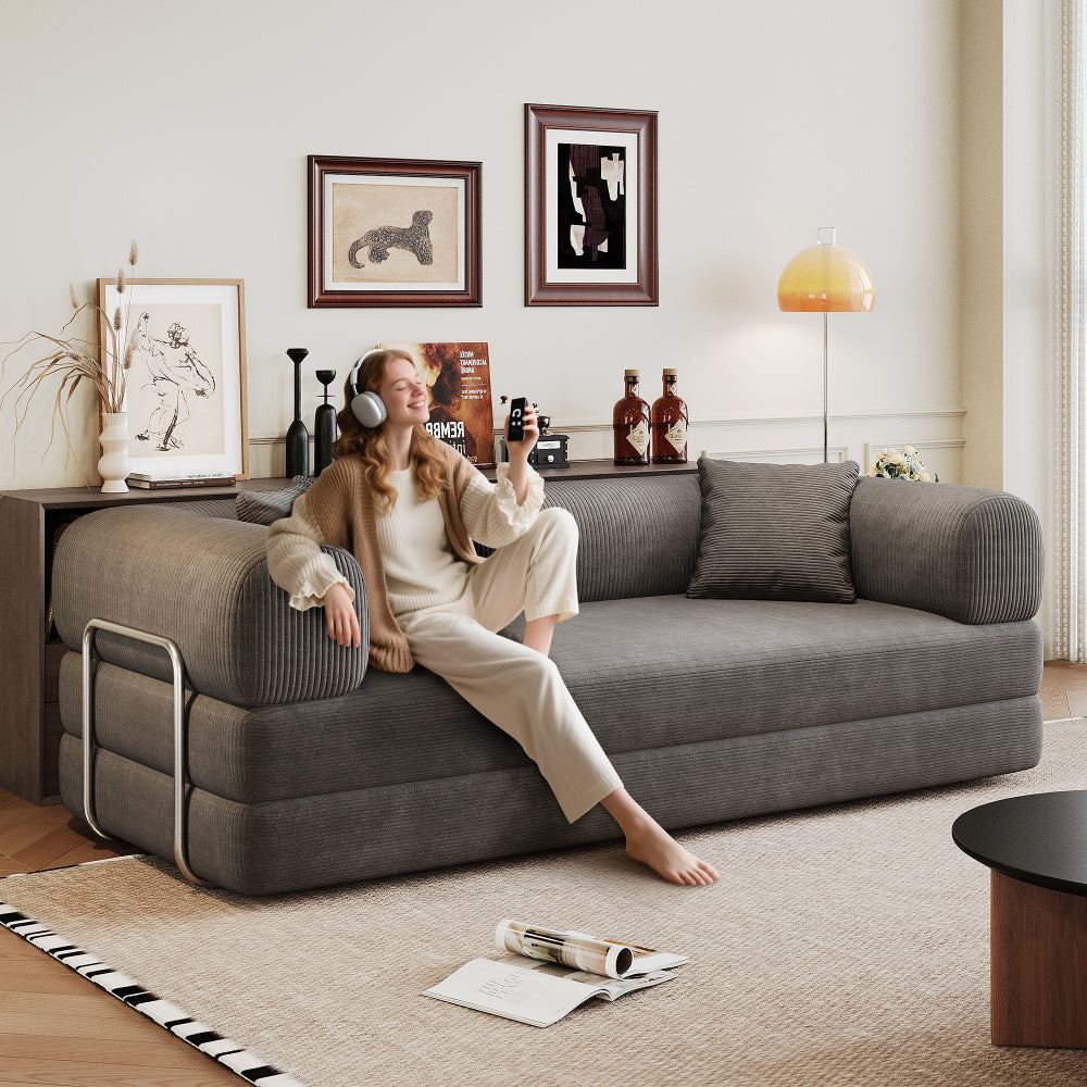 78.8" Convertible Floor Sofa Bed
