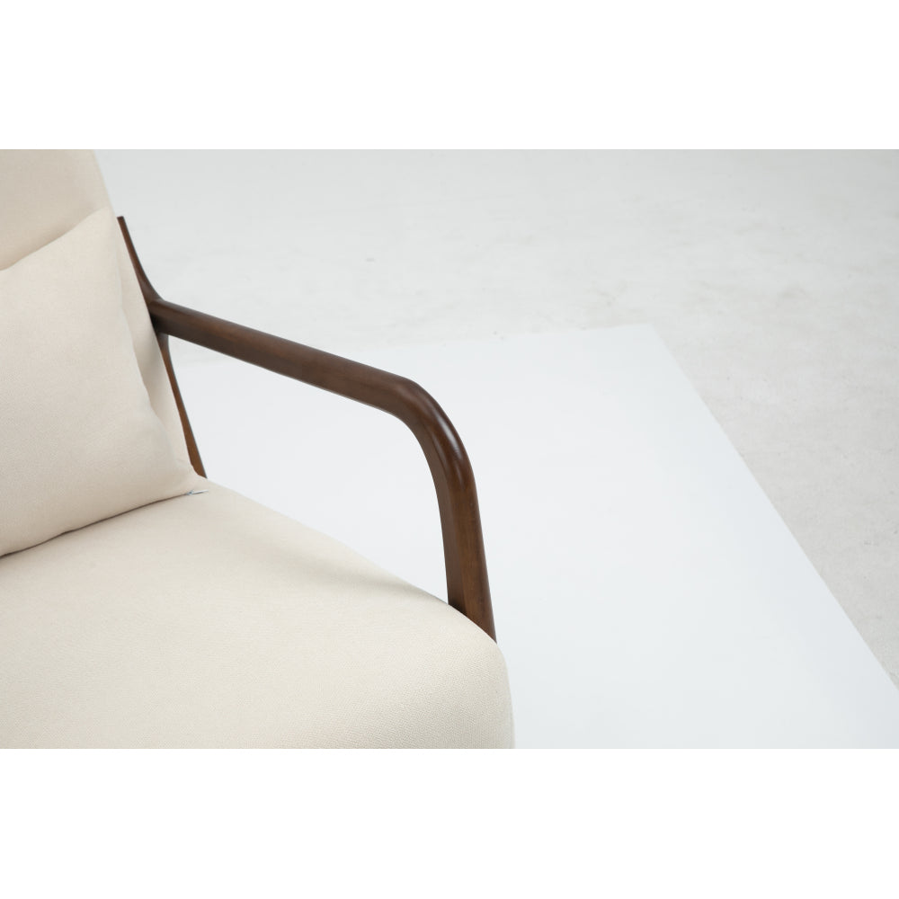 Mid Century Modern Accent Chair with Wood Frame