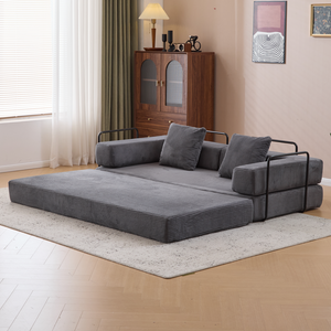 Dark Grey Corduroy 3 Seat