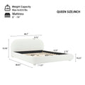 Boucle Upholstered Platform Bed