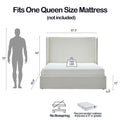 Upholstered Wingback Platform Bed