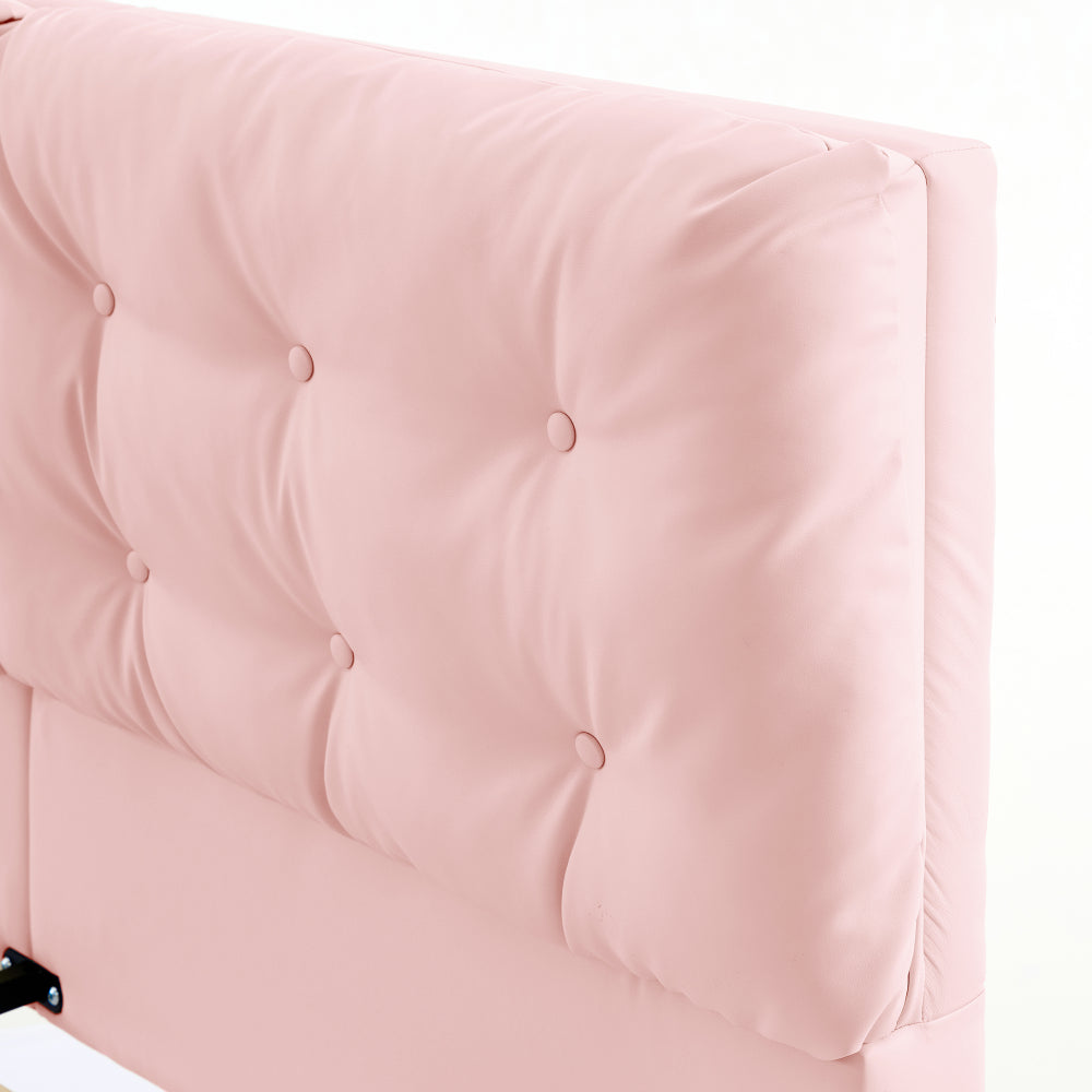 PU Leather Floating Platform Bed