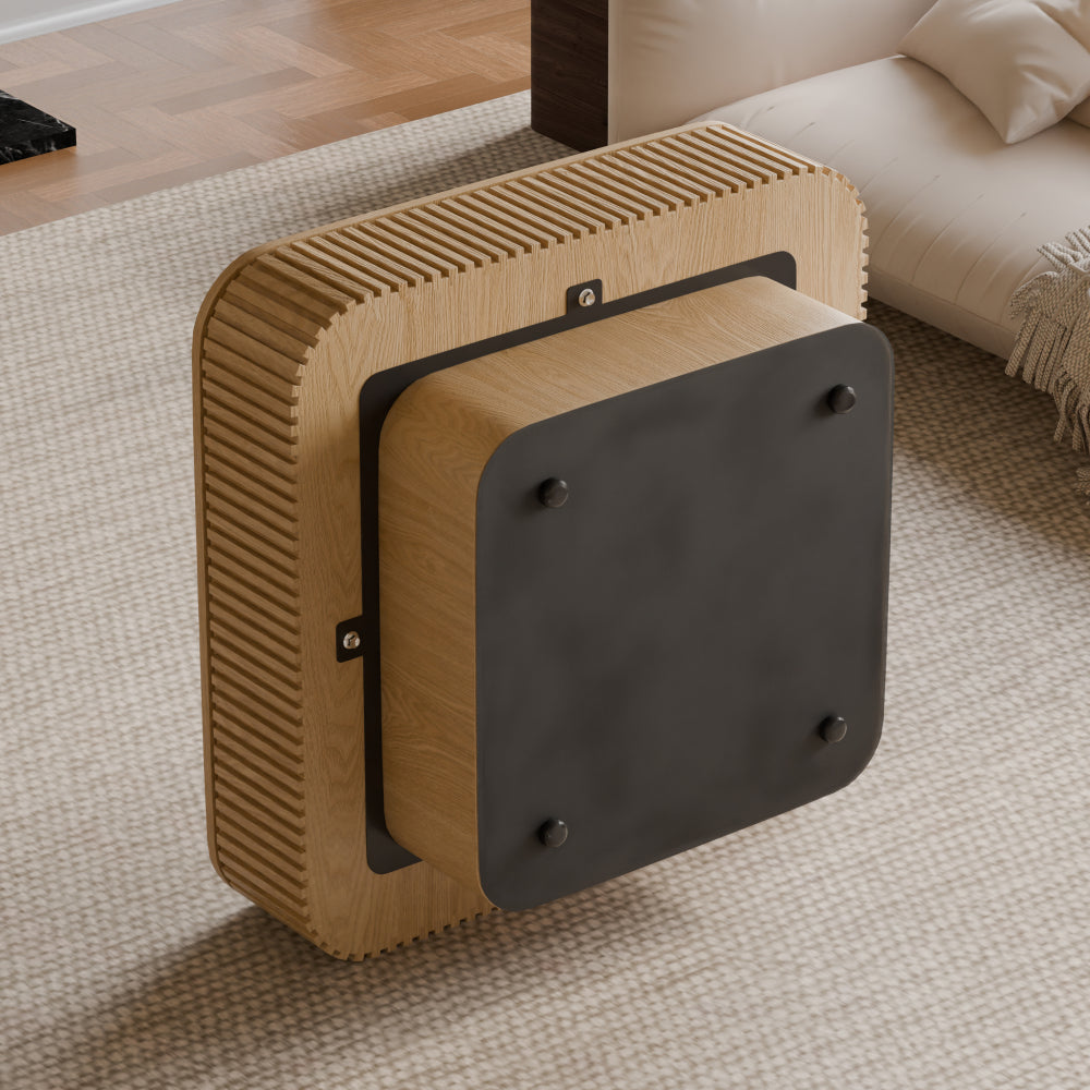 31.5'' Square Coffee Table with Storage Solid
