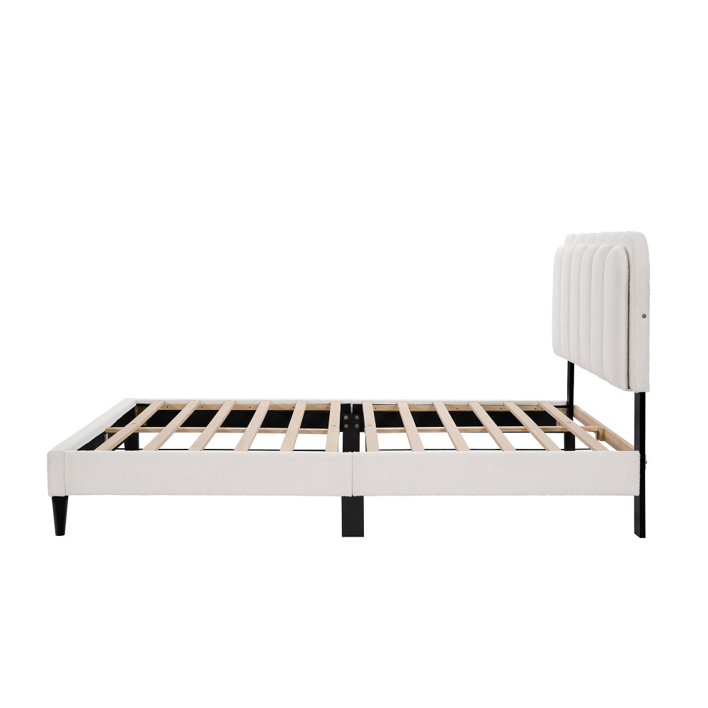 Boucle Platform Bed