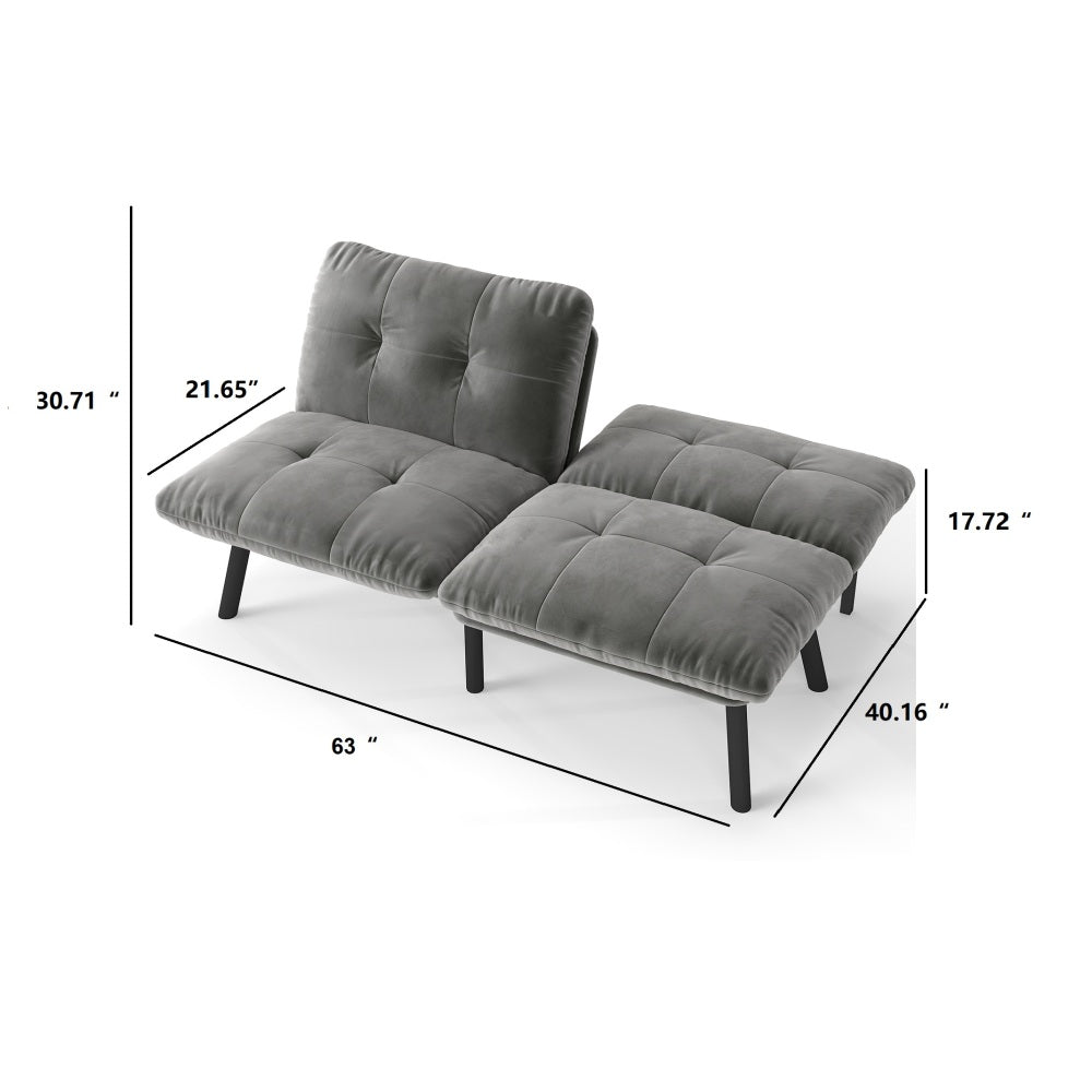 63" Convertible Folding Sofa Bed