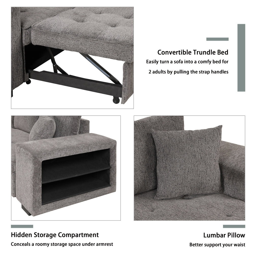 104.5" Modern L-Shape 3 Seat Reversible Sectional