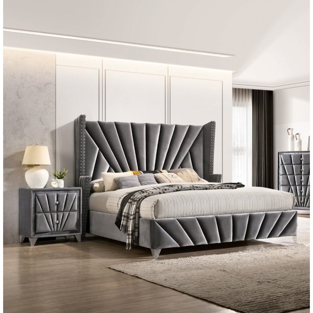Wingback Platform Bed