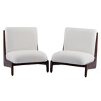 Scott Living Moda Accent Chair White with Walnut