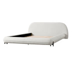 Boucle Upholstered Platform Bed