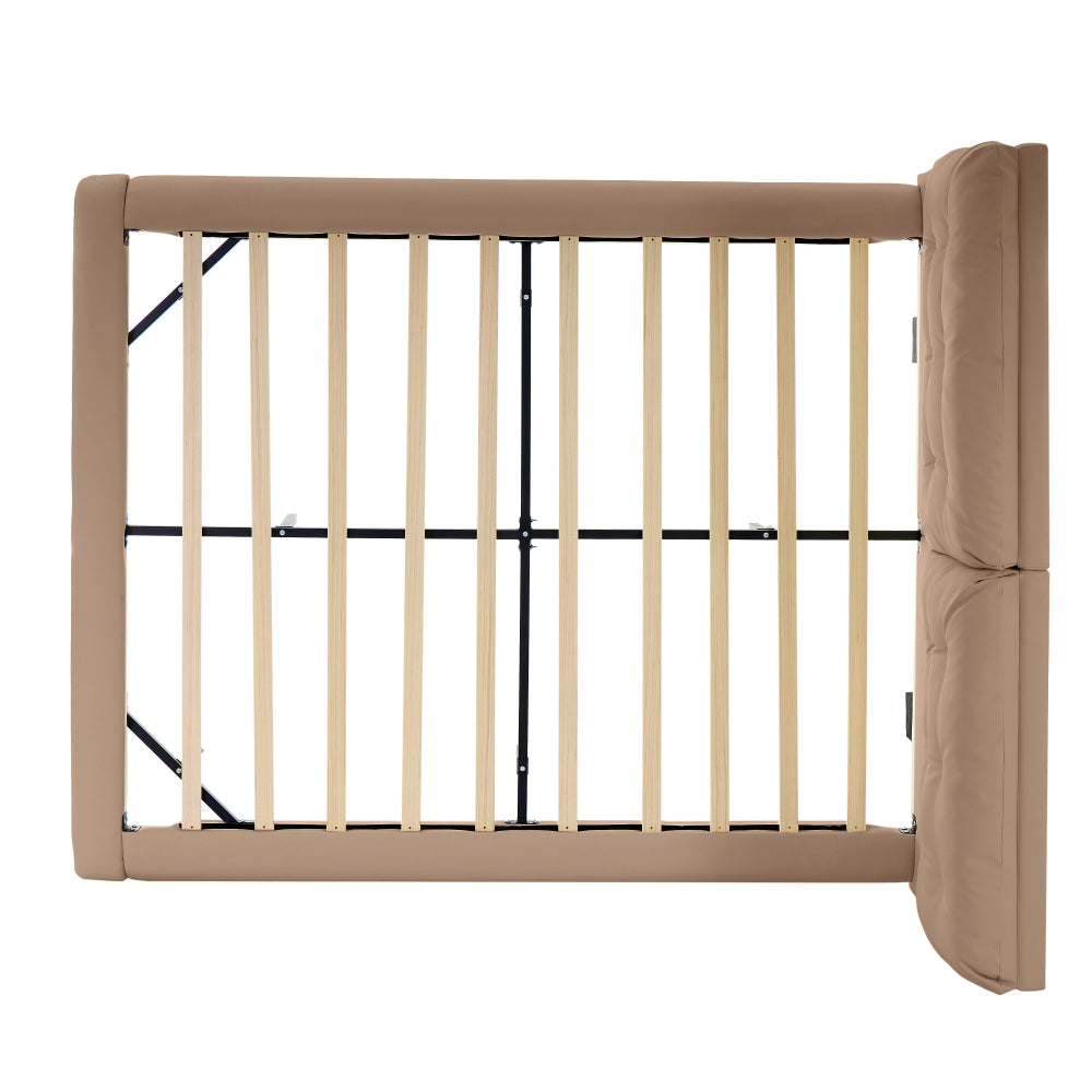 PU Leather Floating Platform Bed