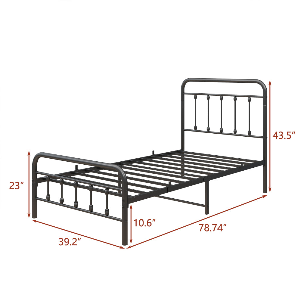 Victorian Metal Platform Bed Frame