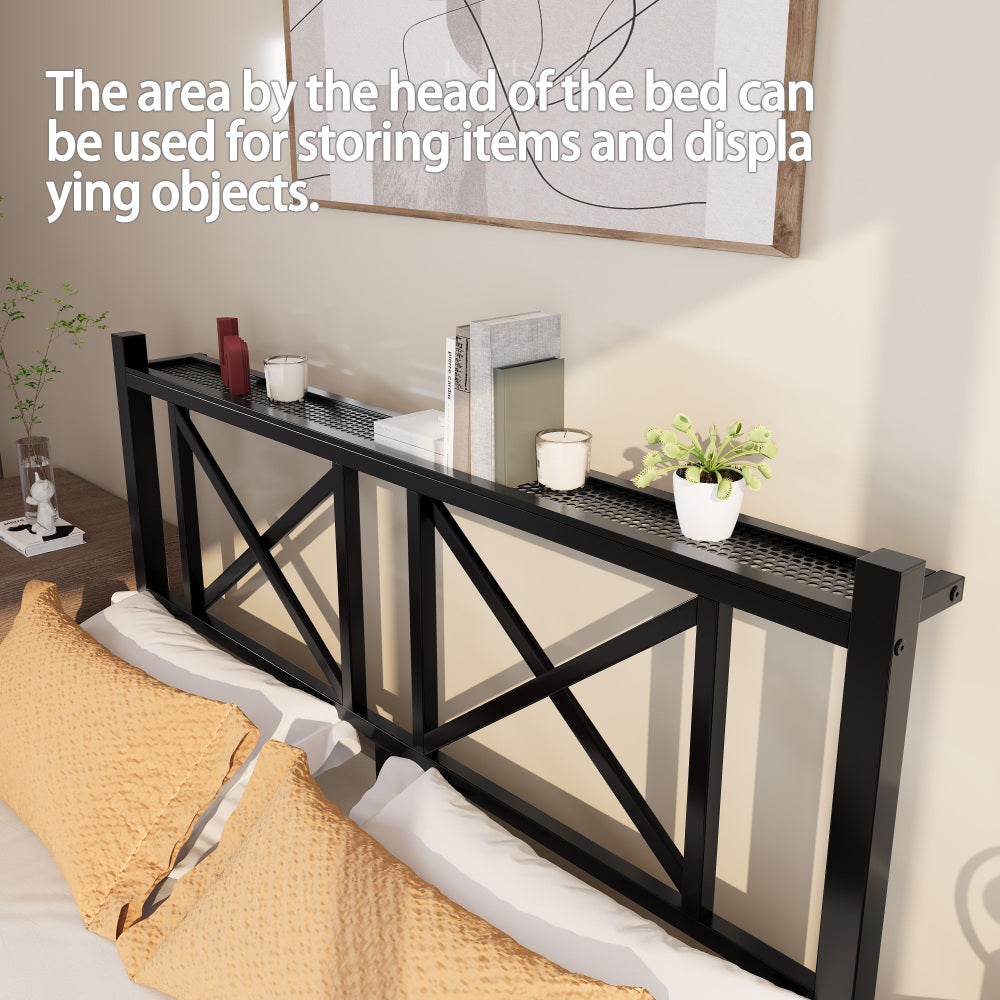 Floating Metal Platform Bed