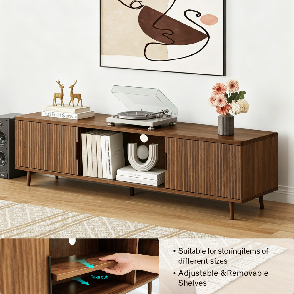 Fluted TV Stands for Living Room