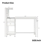 Computer Desk with Power Outlet & USB Charging
