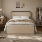 Upholstered Platform Bed with 4 Storage Drawers