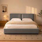 Velvet Upholstered Platform Bed